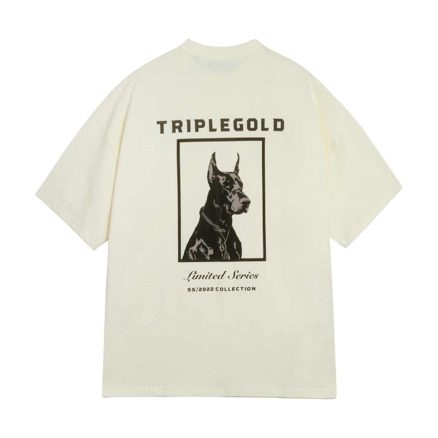 Cream doberman tee