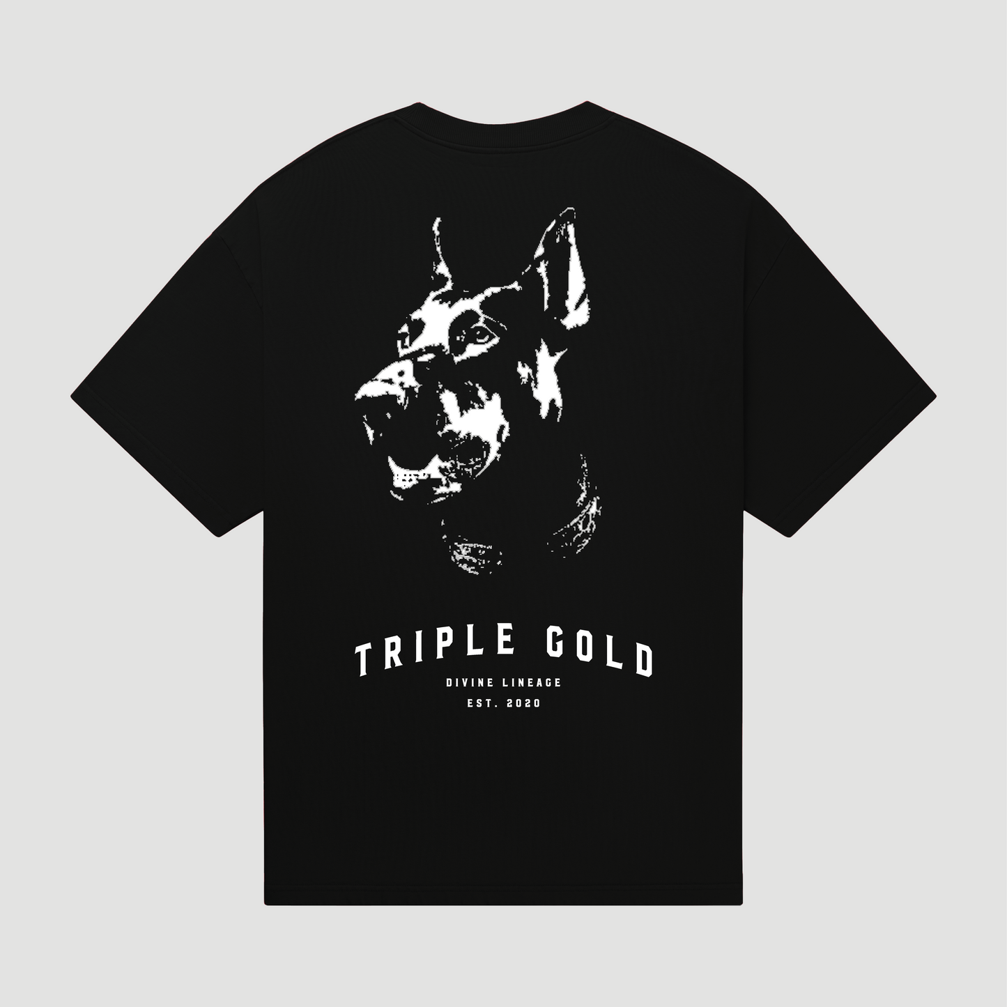 Dobermann tee black Triple Gold